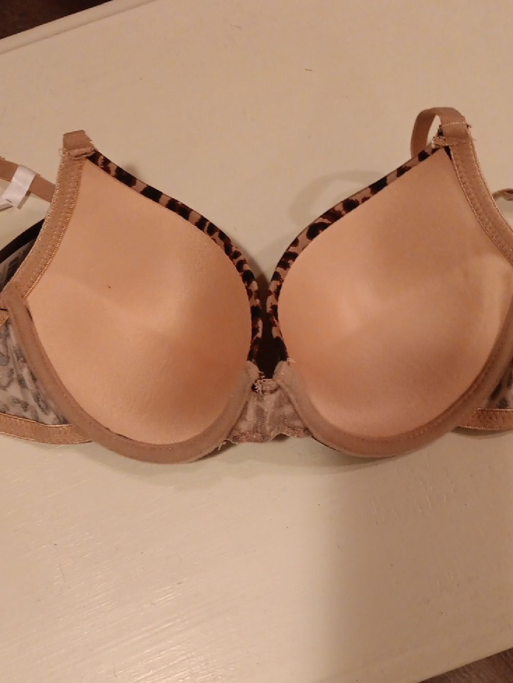 Frederick's of Hollywood Leopard Print Push-Up Bra - Brown & Black - Picture 6 of 9